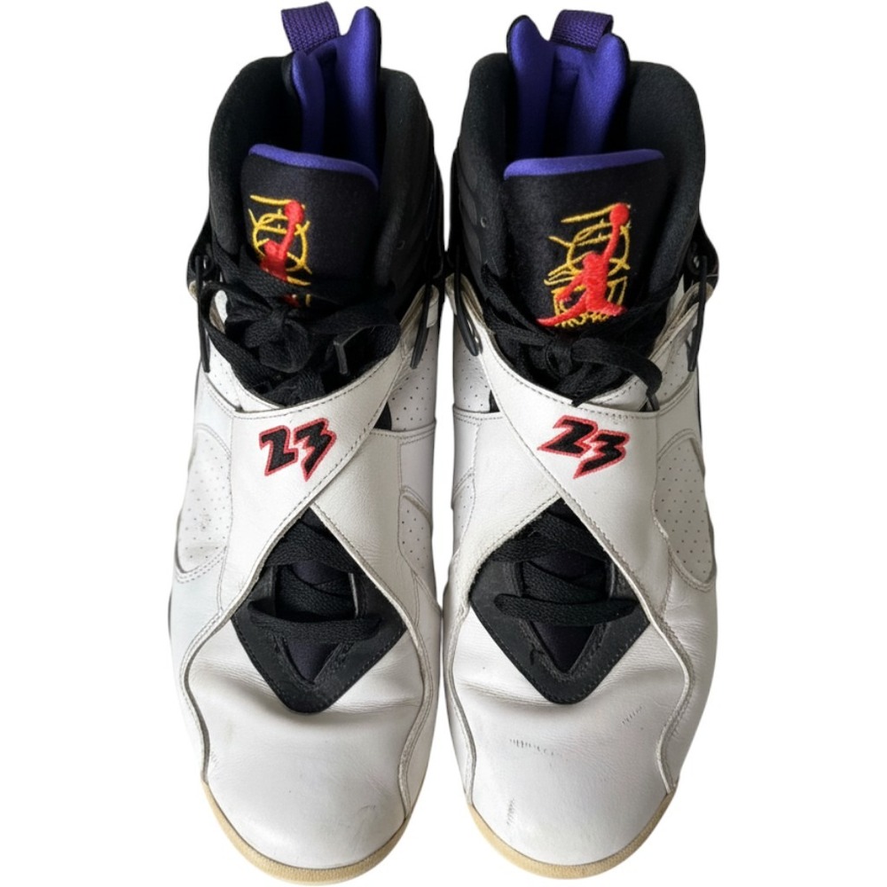 Nike Air Jordan 8 Retro Three-Peat White Black 305381-142 Mens Size 10.5
